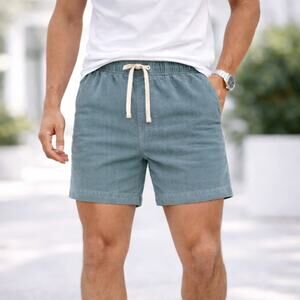 Wallace & Barnes By J.Crew Men's SZ M  6" Corduroy Short In Gray Blue AV457